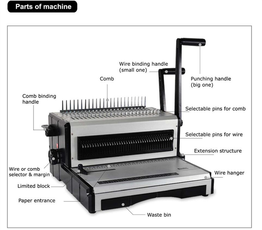 آلة تجليد الشعرات والأسلاك SG- - مراجعة Binding Machine Comb وسعره